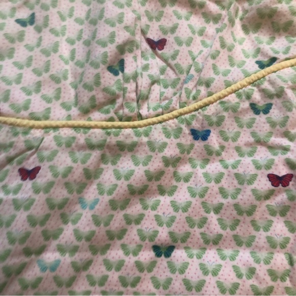 Vintage 90s Gap Womans Tank Top 6 Cotton Blouse Butterflies White Green Straps - Picture 5 of 9